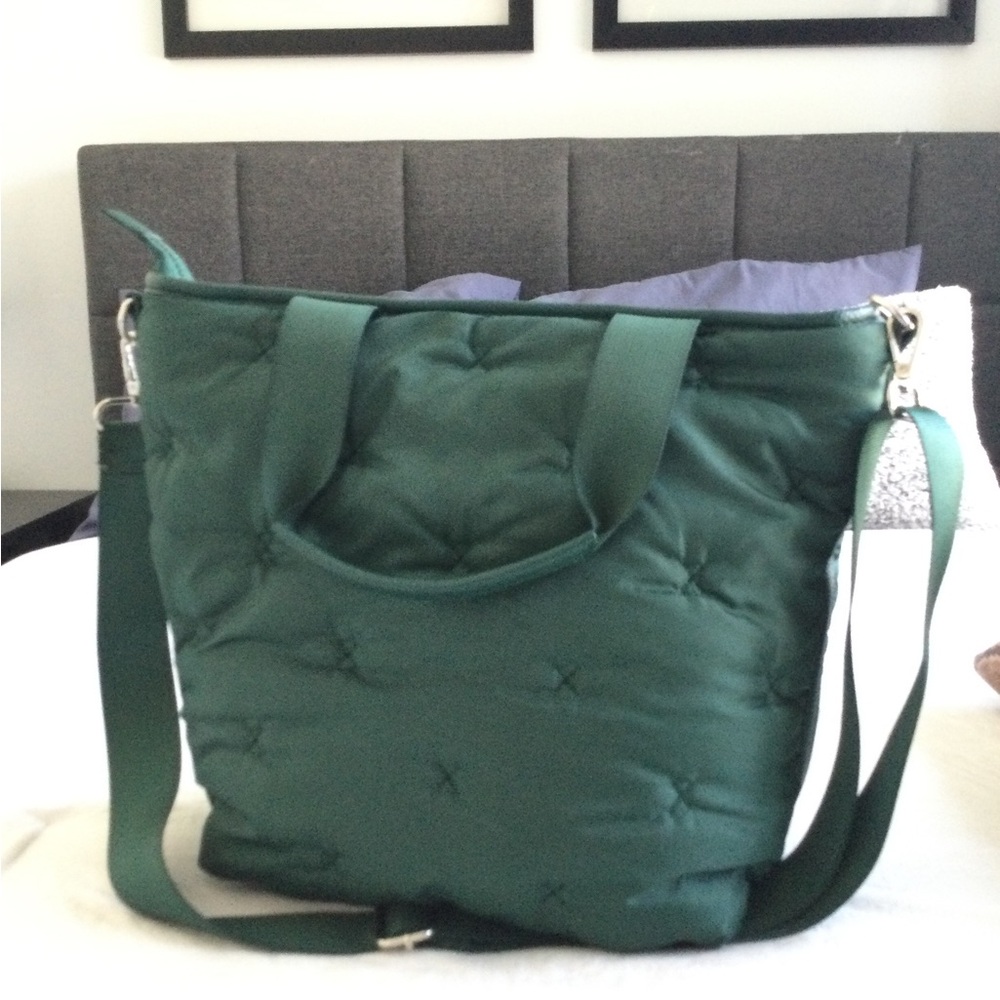 PRICE DROP! Green Puffer Bag Tote & Crossbody - Picture 9 of 15